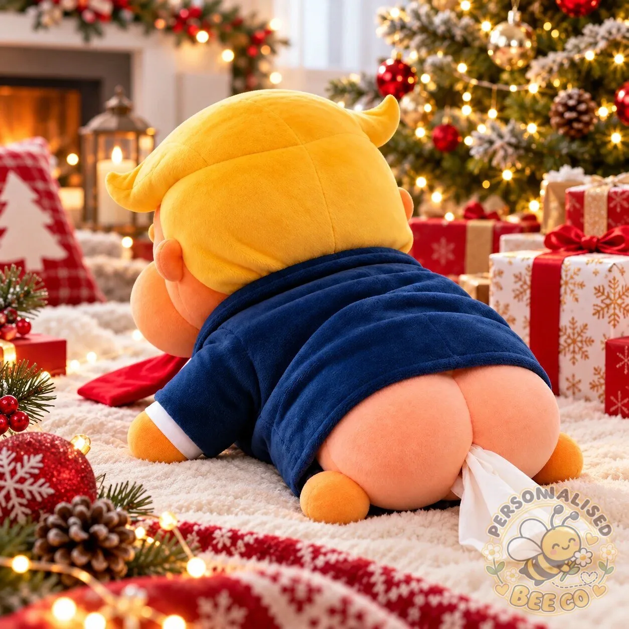 Funny Trump Butt Plush Tissue Box Holder For Home And Car 2026