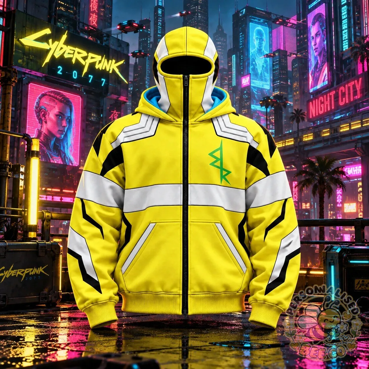Cyberware CyberPunk 2077 David Martinez Balaclava Zip-Up Hoodie Jacket 9 Cyberware CyberPunk 2077 David Martinez Balaclava Zip-Up Hoodie Jacket