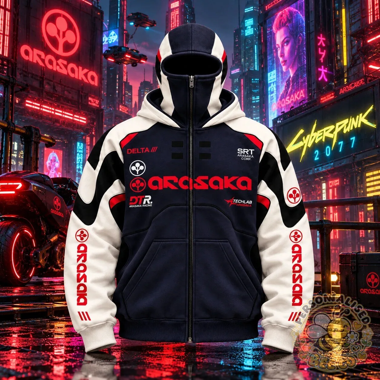 Cyberware CyberPunk 2077 David Martinez Balaclava Zip-Up Hoodie Jacket 10 Cyberware CyberPunk 2077 David Martinez Balaclava Zip-Up Hoodie Jacket