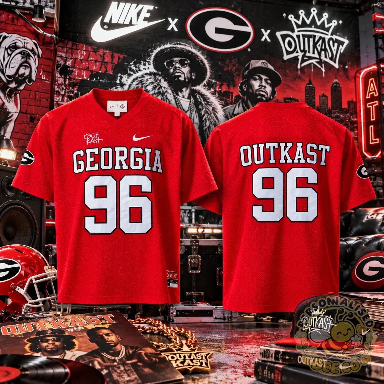 Nike x Georgia x Outkast Football Mesh Jersey Shirt 4 Nike x Georgia x Outkast Football Mesh Jersey Shirt